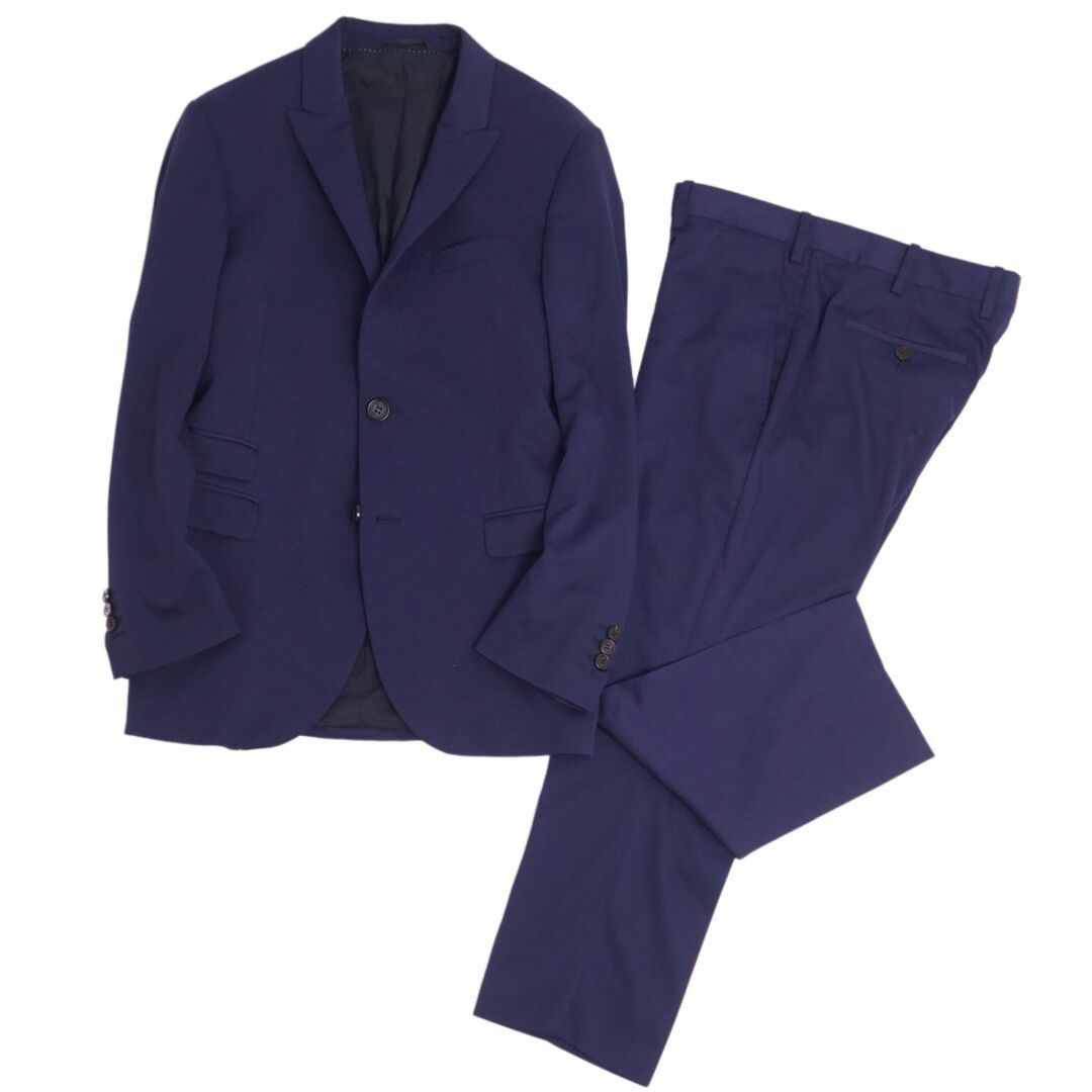 美品 ニール・バレット NEIL BARRETT セットアップ スーツ ジャケット スラックス シングル 無地 メンズ 46(S相当) ネイビー