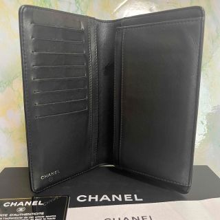 CHANEL - 正規品☆極美品 シャネル 長財布 カメリア エナメル ブラック