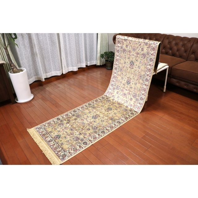 ランナー ペルシャ柄絨毯 67×240 新品未使用 カーペット 玄関マット