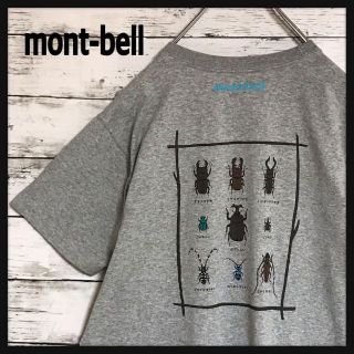 モンベル(mont bell)の【美品】モンベル　虫プリントTシャツ　グレー　入手困難　レア　E322(Tシャツ/カットソー(半袖/袖なし))