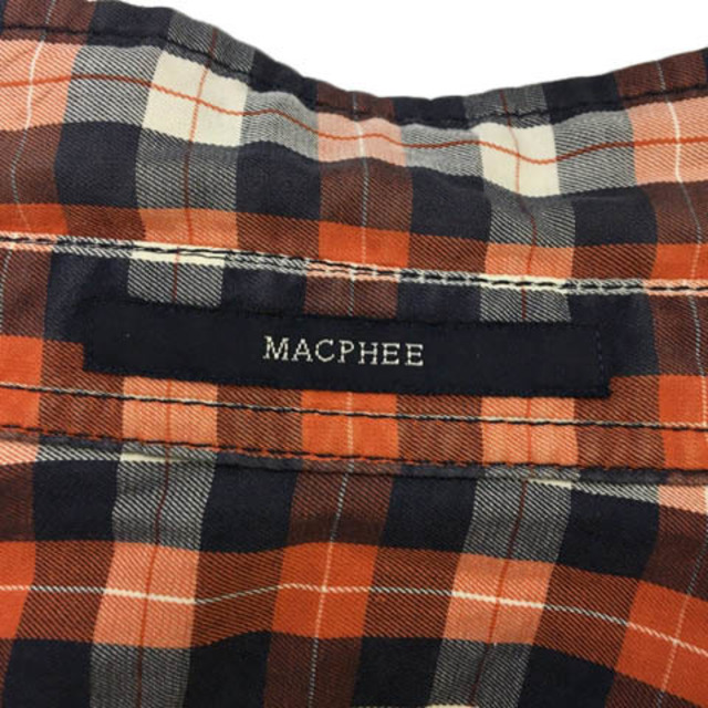 MACPHEE(マカフィー)のマカフィー トゥモローランド シャツ スタンダード チェック 長袖 38 赤 レディースのトップス(シャツ/ブラウス(長袖/七分))の商品写真