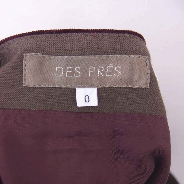 DES PRES(デプレ)のデプレ トゥモローランド タイト スカート ひざ丈 ベロア 0 赤紫 レディースのスカート(ひざ丈スカート)の商品写真