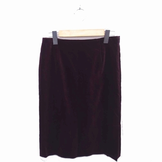 デプレ(DES PRES)のデプレ トゥモローランド タイト スカート ひざ丈 ベロア 0 赤紫(ひざ丈スカート)