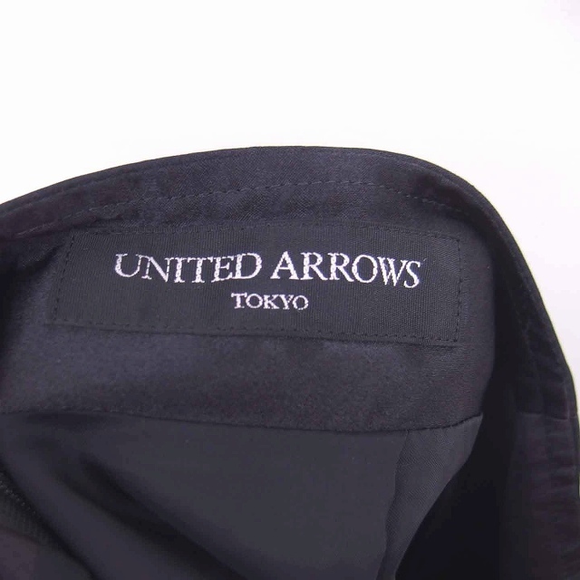 UNITED ARROWS(ユナイテッドアローズ)のユナイテッドアローズ TOKYO タイト スカート ボーダー ひざ丈 38 黒 レディースのスカート(ひざ丈スカート)の商品写真