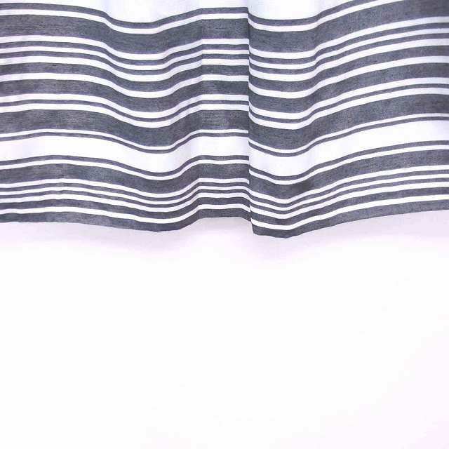 anySiS(エニィスィス)のエニィスィス エニシス 台形 スカート ボーダー ひざ丈 3 グレー ホワイト レディースのスカート(ひざ丈スカート)の商品写真