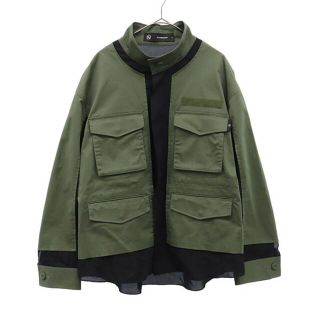 ジーユー(GU)のジーユー アンダーカバーコラボ ミリタリージャケット L カーキ GU UNDERCOVER メンズ 【中古】  【230330】(ダッフルコート)