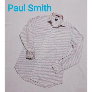 ポールスミス(Paul Smith)の美品☆ポールスミス Paul Smith長袖ストライプシャツ L相当 白(シャツ)