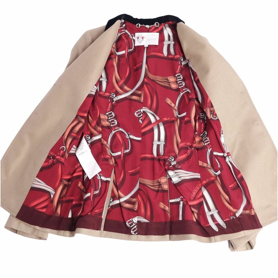 美品 グッチ GUCCI ジャケット テーラード カシミヤ 裏地総柄 美品 グッチ GUCCI ジャケット テーラード カシミヤ 裏地総柄