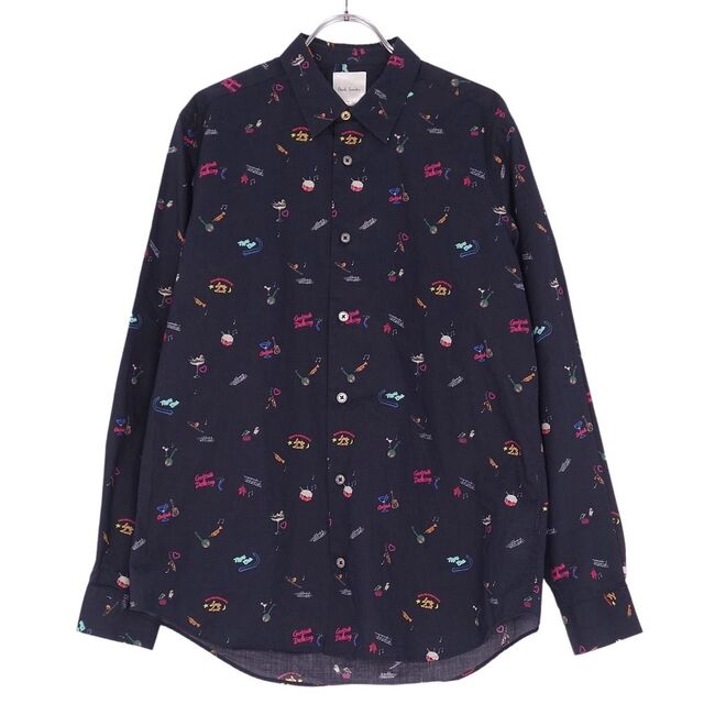 ポール・スミス Paul Smith シャツ ロングスリーブ 総柄 コットン100