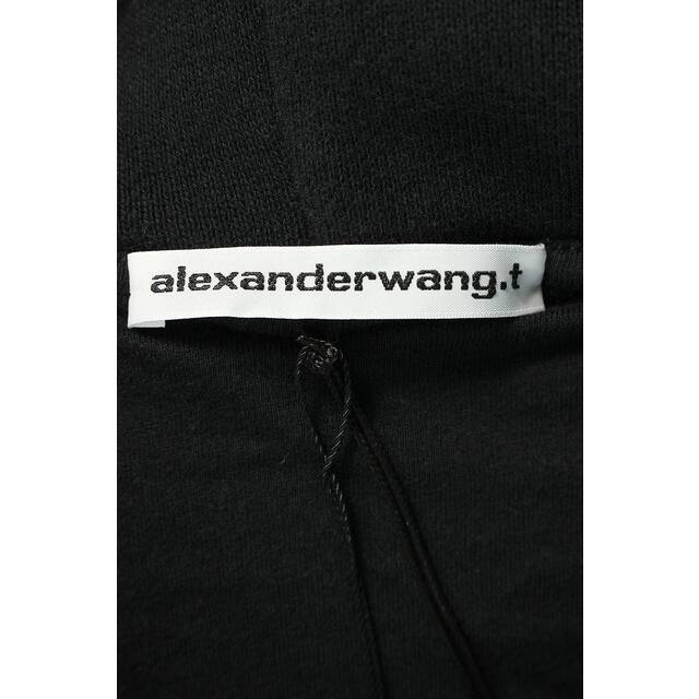 Alexander Wang(アレキサンダーワン)のアレキサンダーワン  4CC1201088 袖ロゴプリントショート丈プルオーバーパーカー レディース M レディースのトップス(パーカー)の商品写真