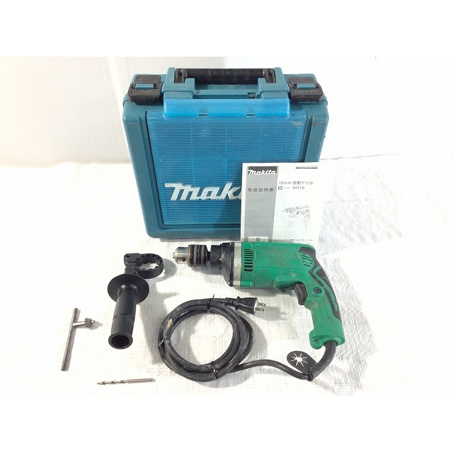 ☆中古品☆makita マキタ 100V 16mm 振動ドリル M816 ケース付 震動ドリル 穴あけ DIY/日曜大工 68657