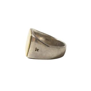 リング(指輪)TOM WOOD トムウッド クッションリング ゴールドトップ CUSHION SILVER GOLD TOP RING シグネットリング シルバー 指輪 17号