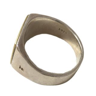 リング(指輪)TOM WOOD トムウッド クッションリング ゴールドトップ CUSHION SILVER GOLD TOP RING シグネットリング シルバー 指輪 17号