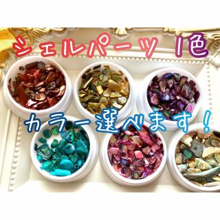 シェルパーツ ネイル レジン ハンドメイド 貝 ニュアンス レジン封入 カラフル(ネイル用品)