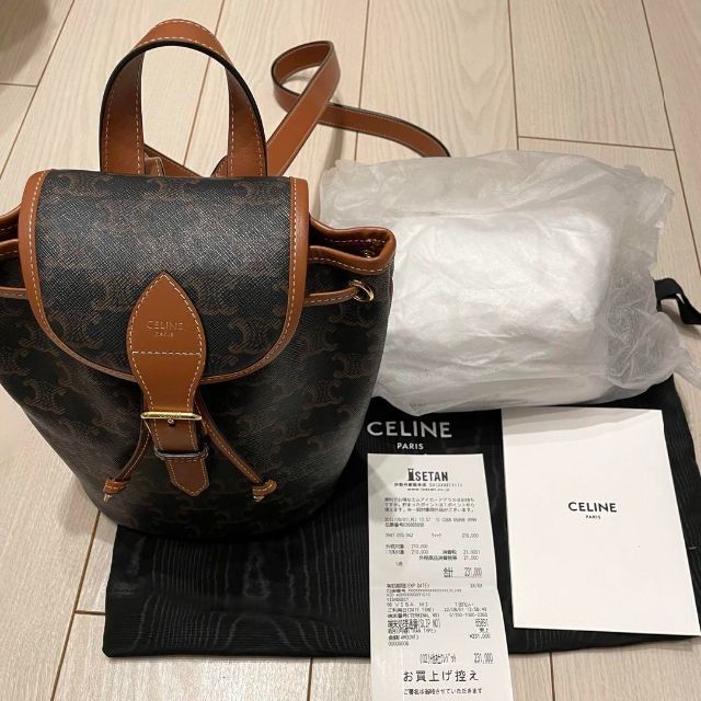 CELINE ミニ フォルコバックパック / トリオンフキャンバス&カーフ