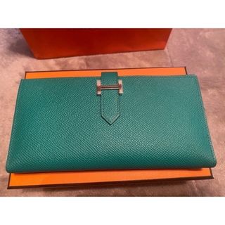 エルメス(Hermes)の⚡️激レアカラー超希少　エルメス　ベアンスフレ💚(長財布)