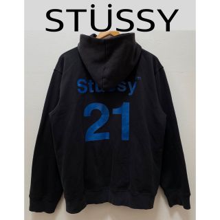 ステューシー(STUSSY)のSTUSSYステューシー　ジップアップパーカー　ブラック　M(パーカー)