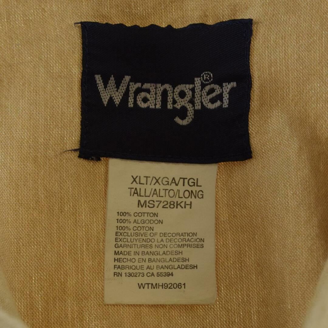 Wrangler(ラングラー)の古着 ラングラー Wrangler 長袖 ウエスタンシャツ メンズXL /eaa308607 メンズのトップス(シャツ)の商品写真