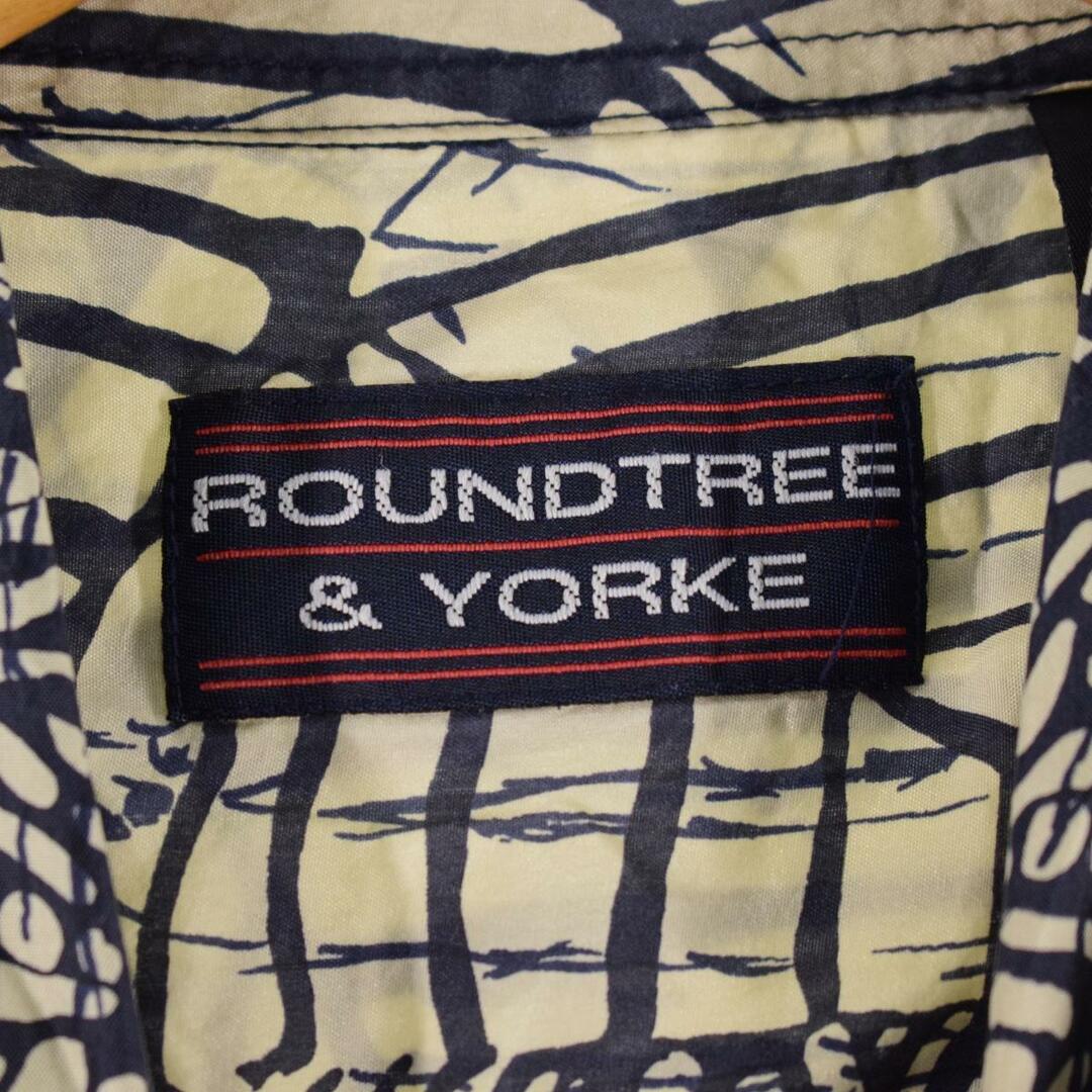 ROUNDTREE AND YORKE 総柄 半袖 シルクシャツ メンズXL /eaa325461