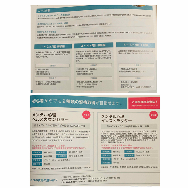 SARAスクールジャパン 心理カウンセラー テキスト  資格 勉強 心理学SSS出品総合