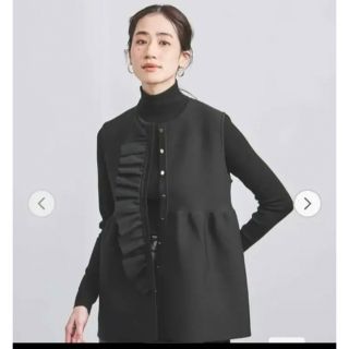 ユナイテッドアローズ(UNITED ARROWS)のユナイテッドアローズフリルニットジレ　美品(ベスト/ジレ)