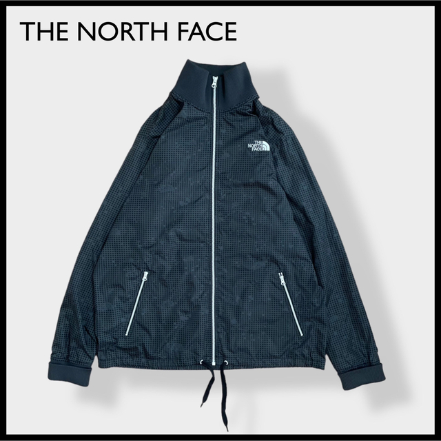 【THE NORTH FACE】ナイロンジャケット ブルゾン 刺繍ロゴ 格子柄