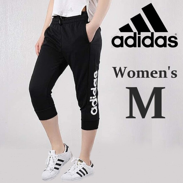 adidas(アディダス)のM アディダス adidas レディース スウェット クロップドパンツ 7分丈 レディースのパンツ(クロップドパンツ)の商品写真