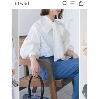 アメリヴィンテージ(Ameri VINTAGE)のElwel コットンBIGリボンブラウス　エルウェル(シャツ/ブラウス(長袖/七分))