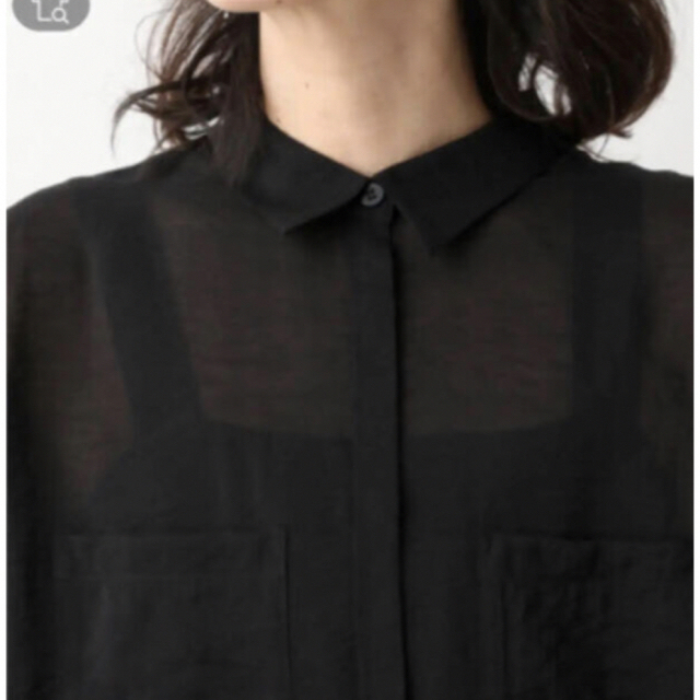 LEPSIM(レプシィム)のLEPSIM レプシム　シアーシャツ　ブラック レディースのトップス(シャツ/ブラウス(長袖/七分))の商品写真