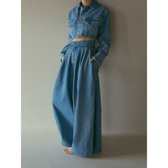 単品販売/受注生産 EDWIN×ETRETOKYO❤︎タックワイドデニムパンツ S