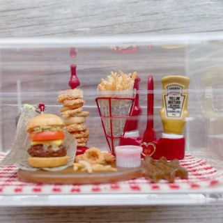 人気ミニチュア作家様 ミニチュア ハンバーガーセット ミニチュア