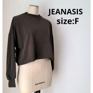 ジーナシス(JEANASIS)のジーナシス jeanasis ショート丈 トップス ブラウン F レディース(Tシャツ(長袖/七分))