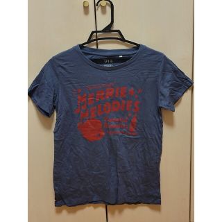 ユニクロ(UNIQLO)のUNIQLO アメリカン プリントTシャツ us ブルーグレー ヴィンテージ(Tシャツ(長袖/七分))