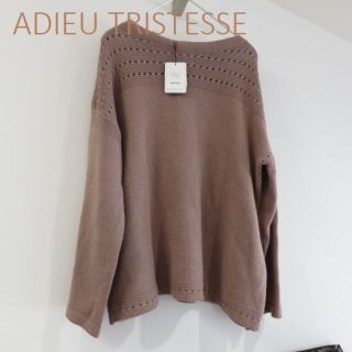 コンジェペイエアデュートリステス(conges payes ADIEU TRISTESSE)の新品　ADIEU TRISTESSE アデュートリステス　洗える　レース ニット(ニット/セーター)