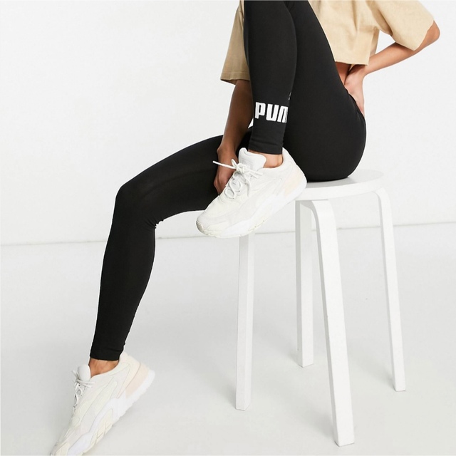 【Lサイズ】PUMA プーマ エッセンシャル ロゴ レギンス ブラック | フリマアプリ ラクマ