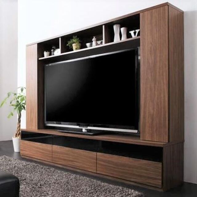 テレビ台200cm ブラウン 65インチ対応 ハイタイプ　テレビボード