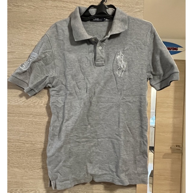 POLO RALPH LAUREN(ポロラルフローレン)のポロラルフローレル　ポロシャツ　グレー　サイズM コットン100% メンズのトップス(ポロシャツ)の商品写真