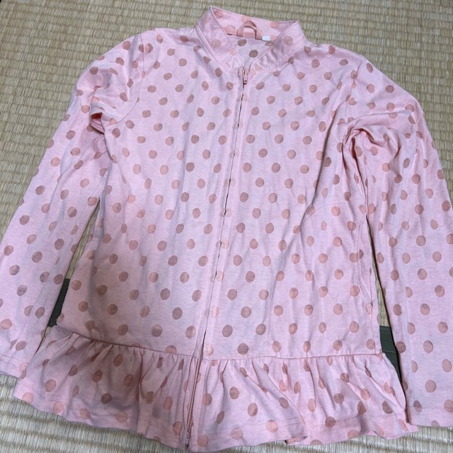 150   女の子　長袖　薄手　ジッパー キッズ/ベビー/マタニティのキッズ服女の子用(90cm~)(Tシャツ/カットソー)の商品写真