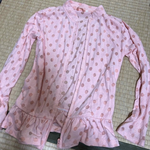 150   女の子　長袖　薄手　ジッパー キッズ/ベビー/マタニティのキッズ服女の子用(90cm~)(Tシャツ/カットソー)の商品写真