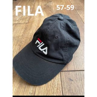 フィラ(FILA)のFILA フィラLOW CAP コットンキャップ ブラック(キャップ)