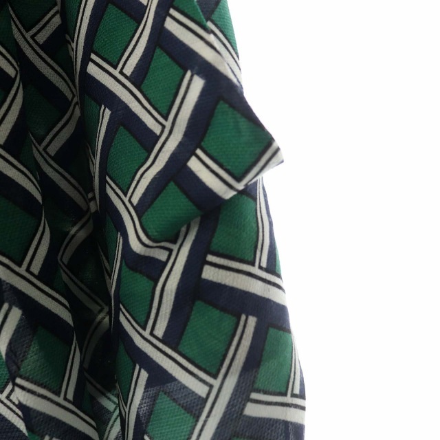 DEREK LAM(デレクラム)のデレクラム フレアスカート ひざ丈 シルク混 ウール 総柄  フロントボタン レディースのスカート(ひざ丈スカート)の商品写真