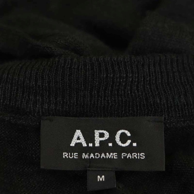 A.P.C(アーペーセー)のアーペーセー シルク Vネックニット セーター プルオーバー 長袖 薄手 M 黒 レディースのトップス(ニット/セーター)の商品写真