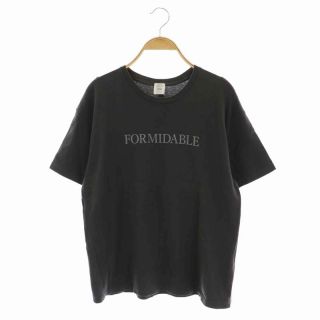 イエナ(IENA)のイエナ ロゴプリントTシャツ カットソー 半袖 クルーネック チャコールグレー(Tシャツ(半袖/袖なし))