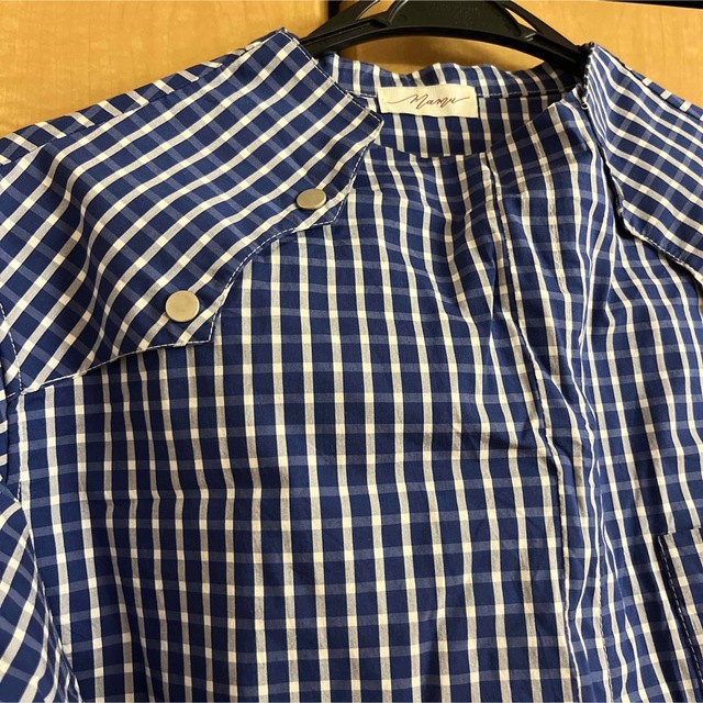 mamu online stand collar shirts blue