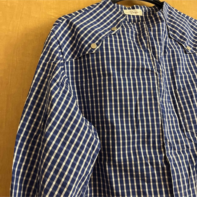 mamu online stand collar shirts blue