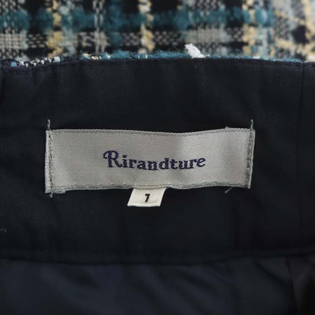 Rirandture(リランドチュール)のリランドチュール  ファンシーツイードイレヘムスカート ロング フレア 1 紺 レディースのスカート(ロングスカート)の商品写真