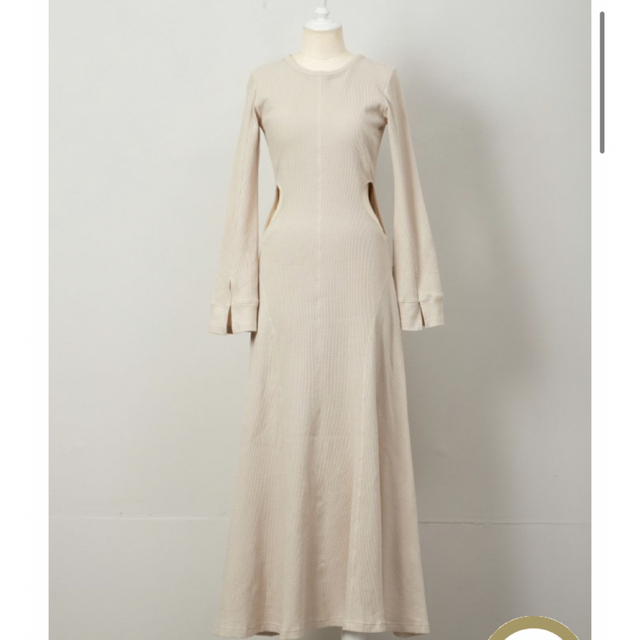 Rosary moon(ロザリームーン)の新作ロザリームーン　Side Open Thermal Dress レディースのワンピース(ロングワンピース/マキシワンピース)の商品写真