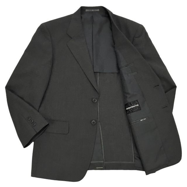 GRENFORKTON グレンフォークトン グレーヘアラインストライプスーツA3 メンズのスーツ(セットアップ)の商品写真