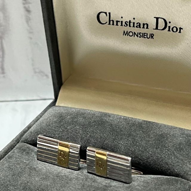 Christian Dior(クリスチャンディオール)のクリスチャンディオール　カフリンクス　シルバー×ゴールド　上品 メンズのファッション小物(カフリンクス)の商品写真