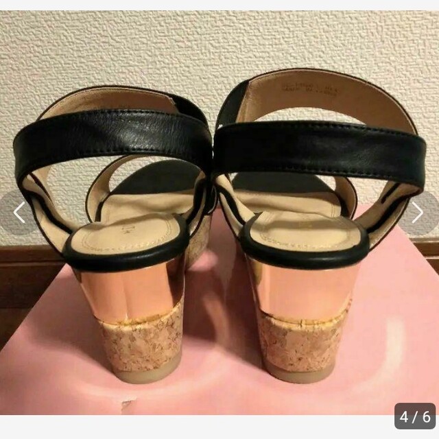 未使用　ブラック　サンダル　PINE CAT レディースの靴/シューズ(サンダル)の商品写真